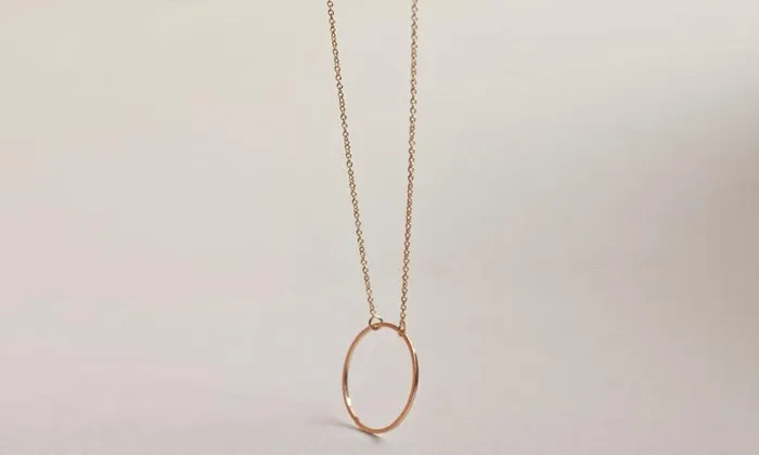 Necklaces New Brushed Forever Circle Pendant Necklace For Women sparklingselections Necklaces New Brushed Forever Circle Pendant Necklace For Women sparklingselections