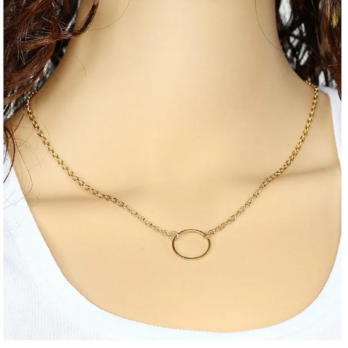 Necklaces New Brushed Forever Circle Pendant Necklace For Women sparklingselections Necklaces New Brushed Forever Circle Pendant Necklace For Women sparklingselections