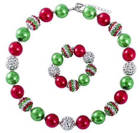 Necklaces Sparkling Selection Beautiful Bubblegum Christmas Chunky Bead Necklace Jewelry Set Necklaces Sparkling Selection Beautiful Bubblegum Christmas Chunky Bead Necklace Jewelry Set