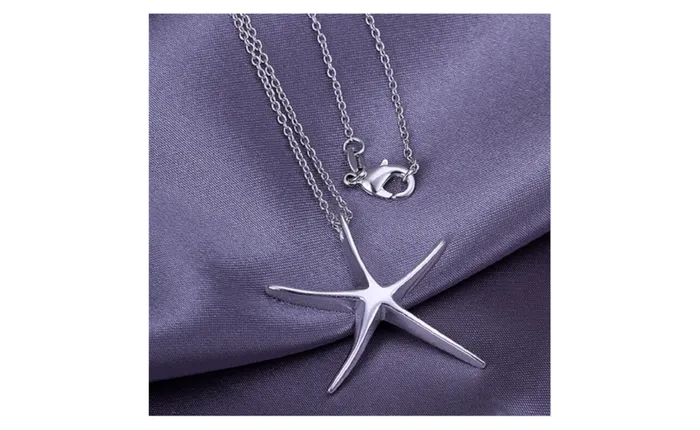 Necklaces sparklingselections Beautiful Silver Plated Starfish Pendant Necklace For Women