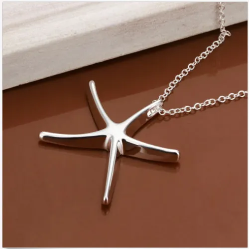 Necklaces sparklingselections Beautiful Silver Plated Starfish Pendant Necklace For Women