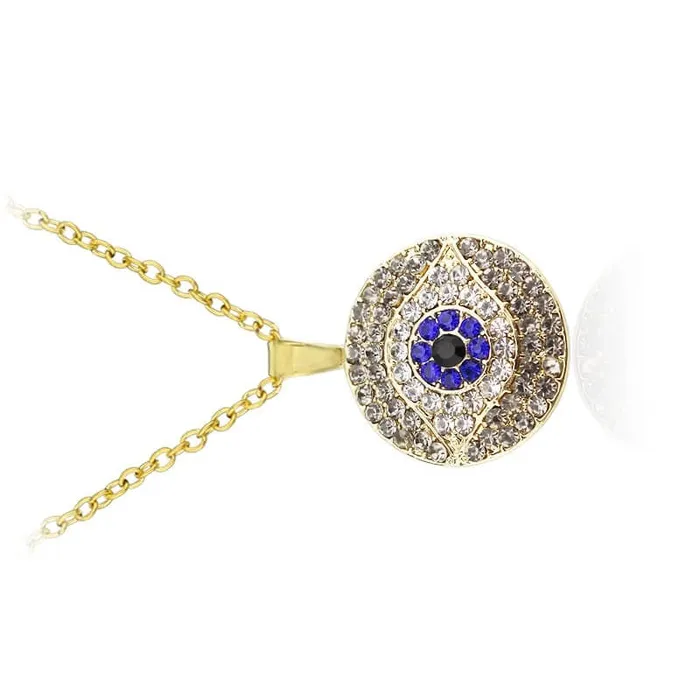 Necklaces sparklingselections Evil Eye Necklace Rhinestone Blue Turkey Pendant Necklace Latest Design Women Jewelry