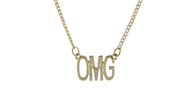 Necklaces sparklingselections Gold OMG Pendant 22 Necklace