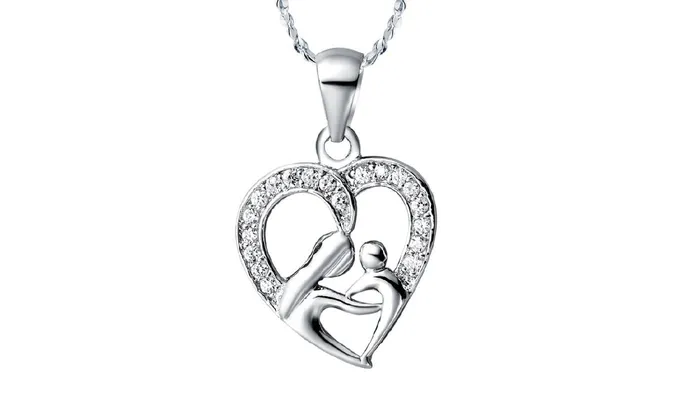 Necklaces sparklingselections Mothers Day Gifts Silver Color Necklace For Mom Necklaces sparklingselections Mothers Day Gifts Silver Color Necklace For Mom