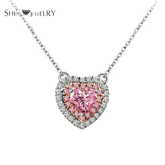 Necklaces sparklingselections Pink Heart Pendant Necklace For Women