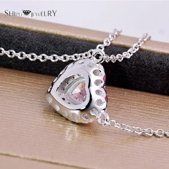 Necklaces sparklingselections Pink Heart Pendant Necklace For Women Necklaces sparklingselections Pink Heart Pendant Necklace For Women