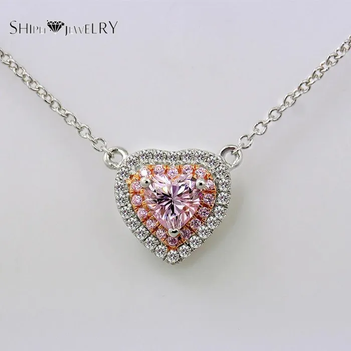 Necklaces sparklingselections Pink Heart Pendant Necklace For Women Necklaces sparklingselections Pink Heart Pendant Necklace For Women