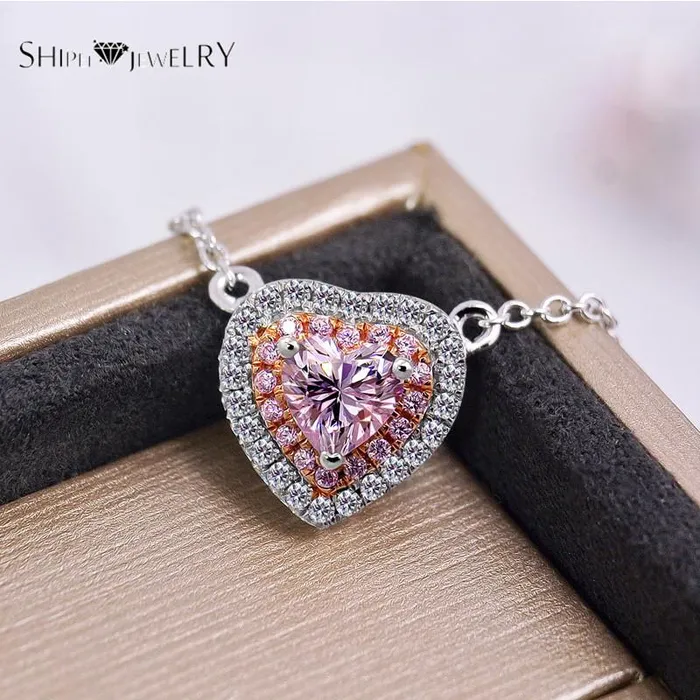 Necklaces sparklingselections Pink Heart Pendant Necklace For Women Necklaces sparklingselections Pink Heart Pendant Necklace For Women