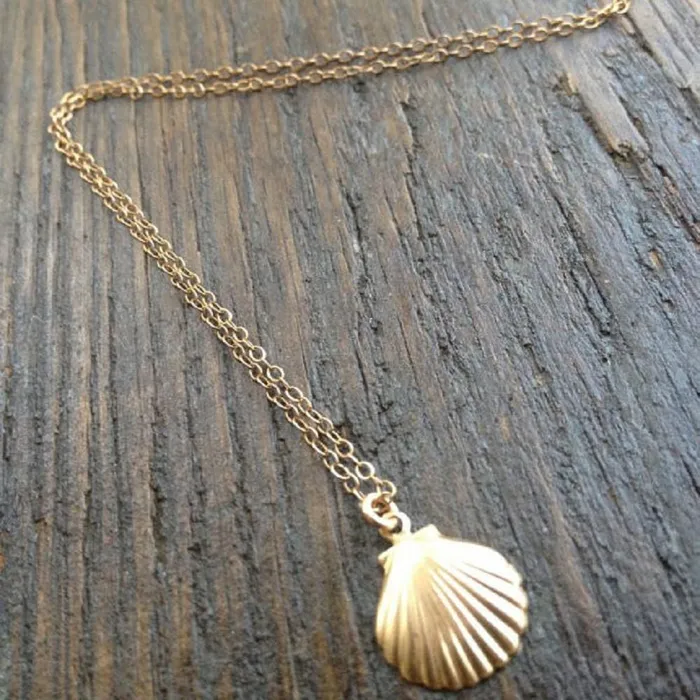Necklaces sparklingselections Tiny Seashell Mermaid Pendant Necklace For Women Necklaces sparklingselections Tiny Seashell Mermaid Pendant Necklace For Women
