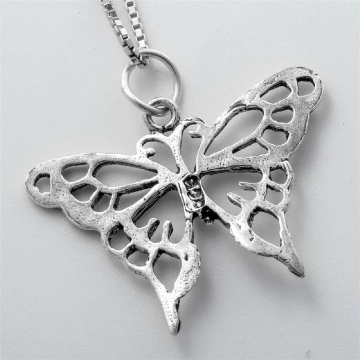 Necklaces Womens Silver Butterfly Necklace Pendant sparklingselections Necklaces Womens Silver Butterfly Necklace Pendant sparklingselections