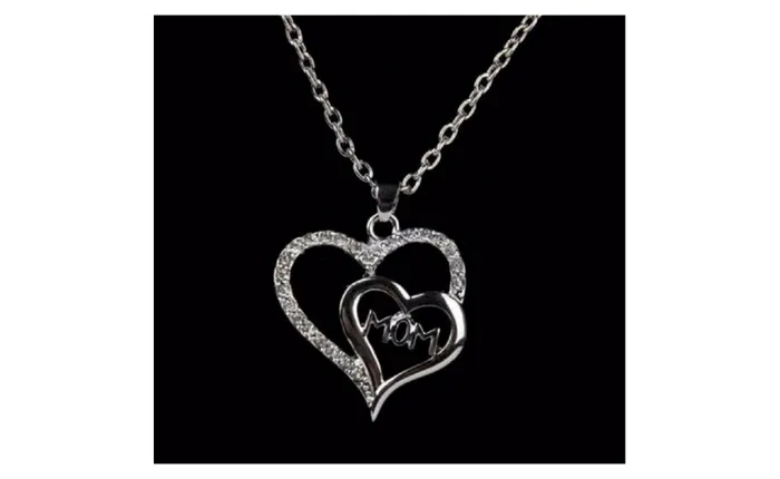New Heart Crystal Stone Mom Pendant Necklace For Mothers Day sparklingselections Necklaces New Heart Crystal Stone Mom Pendant Necklace For Mothers Day sparklingselections Necklaces