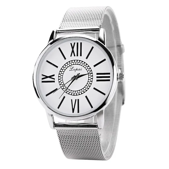 New Silver Pattern Women Luxury Stainless Steel Quartz Watch sparklingselections Earrings New Silver Pattern Women Luxury Stainless Steel Quartz Watch sparklingselections Earrings