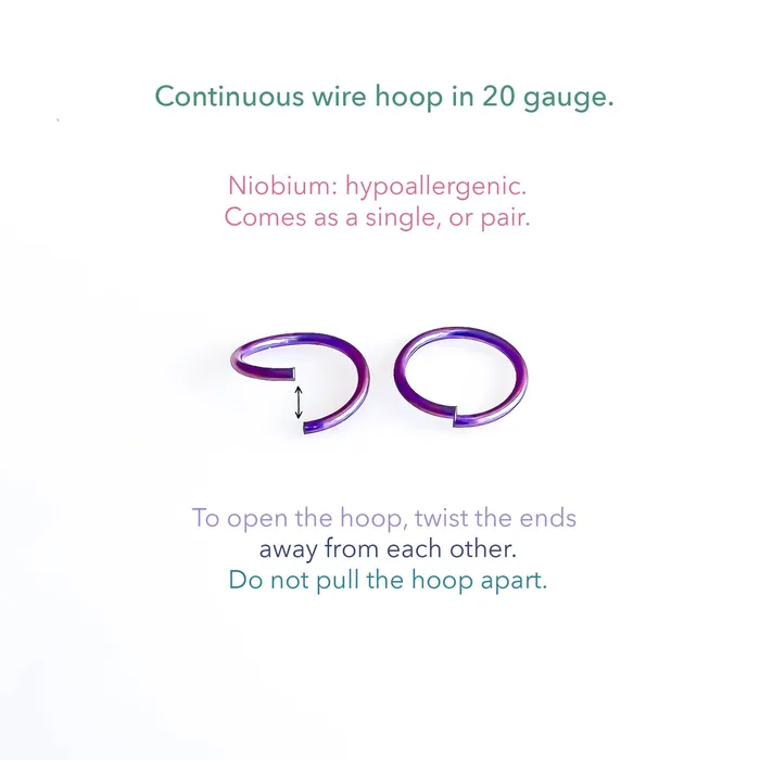 Niobium Nose Hoop Hoops By Hand Earrings Niobium Nose Hoop Hoops By Hand Earrings