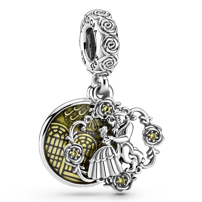 Pandora Charm Necklaces Pandora Disney Beauty and the Beast Dancing Dangle Charm