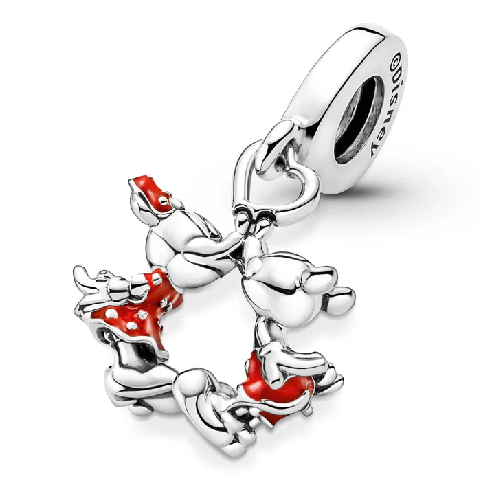 Pandora Disney Mickey Mouse Minnie Mouse Kissing Dangle Charm Pandora Charm Necklaces Pandora Disney Mickey Mouse Minnie Mouse Kissing Dangle Charm Pandora Charm Necklaces