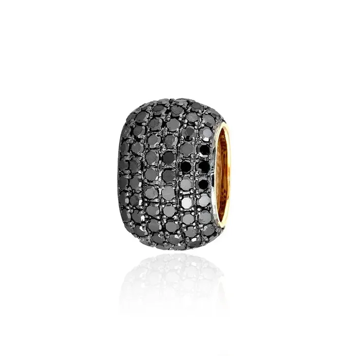 Pave Black Diamonds Loop Charm Alev Collection Charm Necklaces