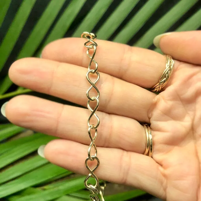 Rings Crucian Gold 14K Gold Infinity Anklet