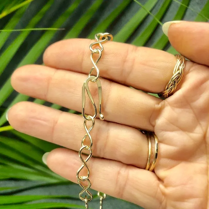 Rings Crucian Gold 14K Gold Infinity Anklet
