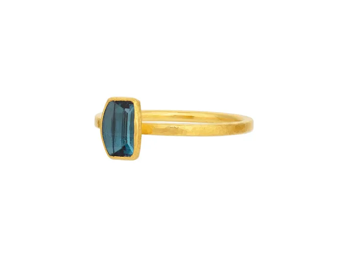 Rings GG GOLD OOAK GURHAN Prism Gold Topaz Stacking Ring 7x5mm Rectangle Stone Rings GG GOLD OOAK GURHAN Prism Gold Topaz Stacking Ring 7x5mm Rectangle Stone