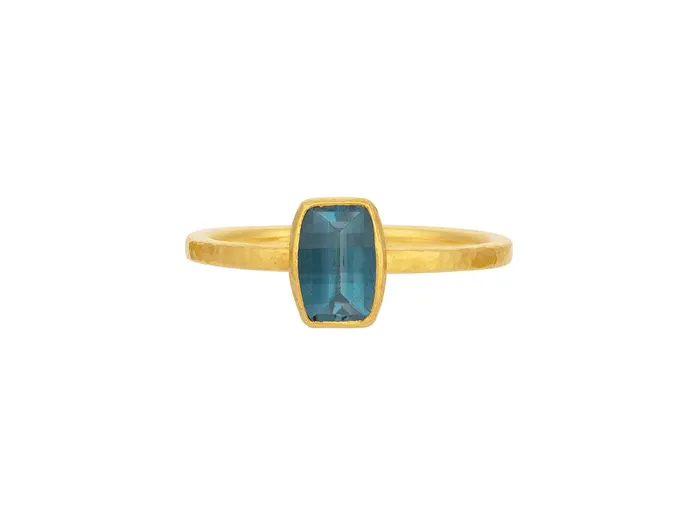 Rings GG GOLD OOAK GURHAN Prism Gold Topaz Stacking Ring 7x5mm Rectangle Stone Rings GG GOLD OOAK GURHAN Prism Gold Topaz Stacking Ring 7x5mm Rectangle Stone