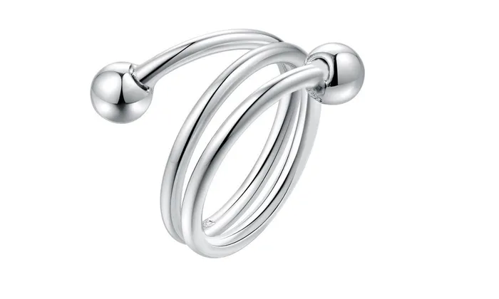 Rings sparklingselections Classic Fashion Beads Silver Plated Ring78