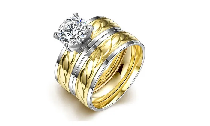 Rings sparklingselections Cubic Zirconia God Color Finger Ring Set 67