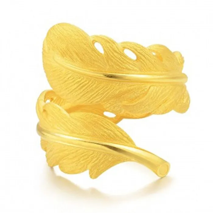Rings sparklingselections Golden Feather Leaf Ring