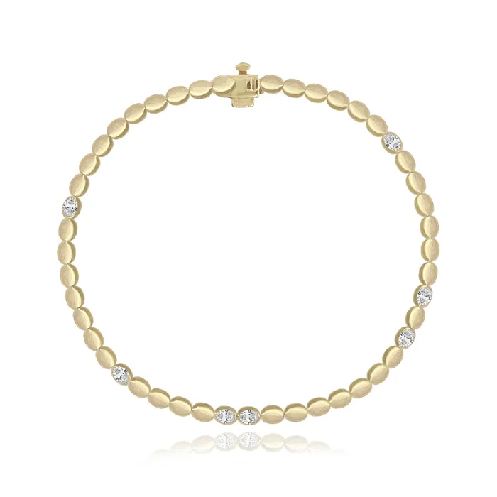 Seven Oval Diamond Golden Bracelet Alev Jewelry Bracelets