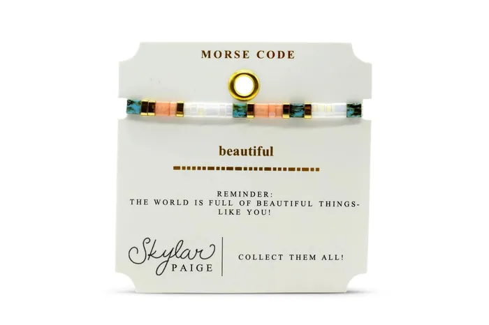 Skylar Paige Bracelets Beautiful Morse Code Tila Prizeworthy Peach Bracelet