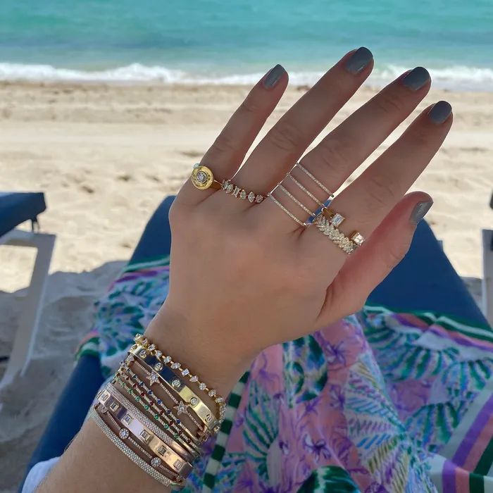 Solitaire Diamond Signet Ring Alev Collection Rings