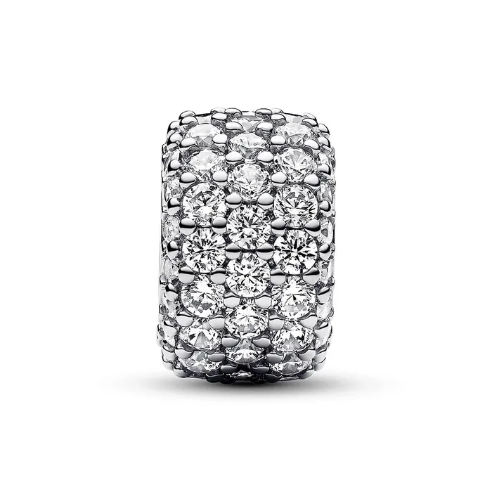 Sparkling Pav Triplerow Charm Pandora Charm Necklaces Sparkling Pav Triplerow Charm Pandora Charm Necklaces