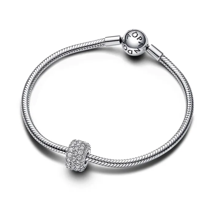 Sparkling Pav Triplerow Charm Pandora Charm Necklaces Sparkling Pav Triplerow Charm Pandora Charm Necklaces