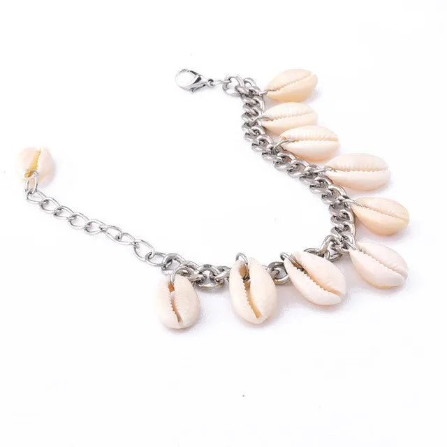 sparklingselections Bracelets Handmade Shell Tassel Pendant Barefoot Ankle Bracelet For Women sparklingselections Bracelets Handmade Shell Tassel Pendant Barefoot Ankle Bracelet For Women