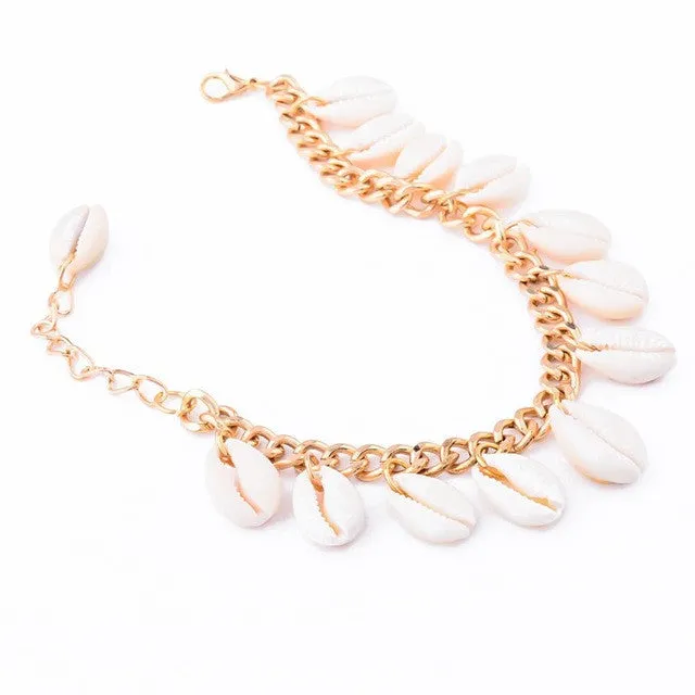 sparklingselections Bracelets Handmade Shell Tassel Pendant Barefoot Ankle Bracelet For Women sparklingselections Bracelets Handmade Shell Tassel Pendant Barefoot Ankle Bracelet For Women