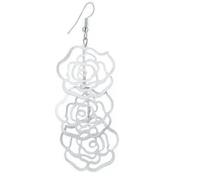 sparklingselections Earrings Women Hollow Rose FlowerDangle Charm Earrings sparklingselections Earrings Women Hollow Rose FlowerDangle Charm Earrings