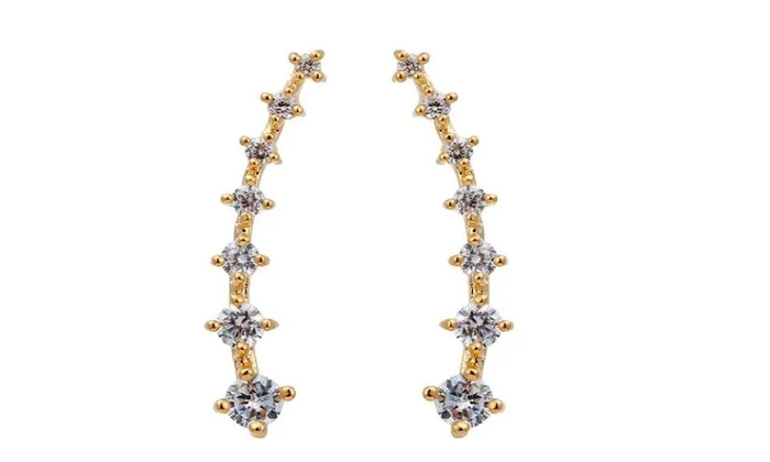 sparklingselections Earrings Zircon Stones Meteor Star Stud Earrings