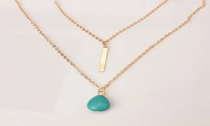 sparklingselections Necklaces Bohemia Sequin Turquoise Pendant Necklace