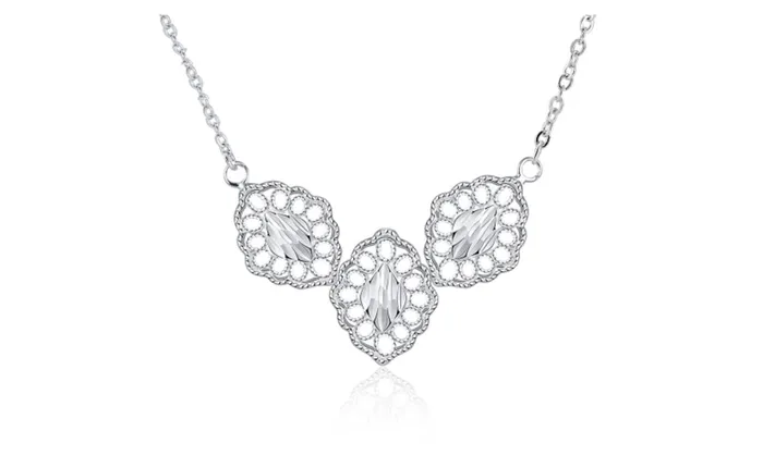 sparklingselections Necklaces Silver Plated Pendant Wedding Necklace for Bridal sparklingselections Necklaces Silver Plated Pendant Wedding Necklace for Bridal