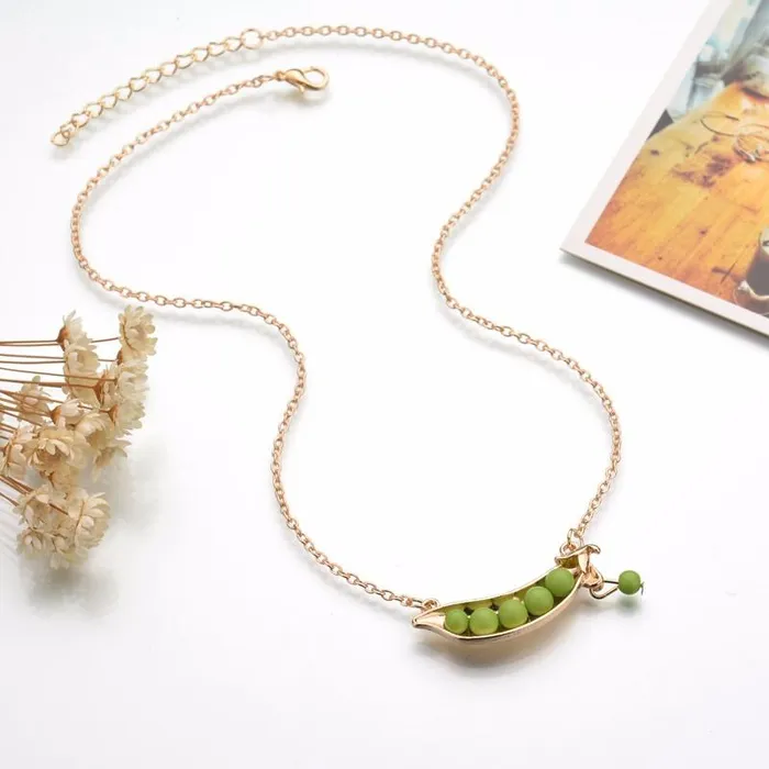 sparklingselections new Fashion Cute Green Pea Pendant Necklace for Women Necklaces sparklingselections new Fashion Cute Green Pea Pendant Necklace for Women Necklaces