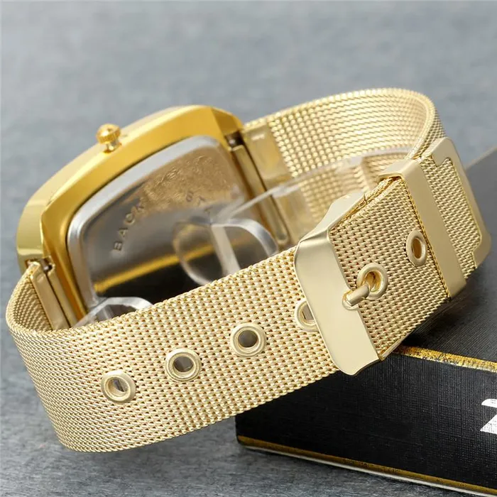 sparklingselections PreStyled Sets Women Gold Rectangle Wristwatch sparklingselections PreStyled Sets Women Gold Rectangle Wristwatch