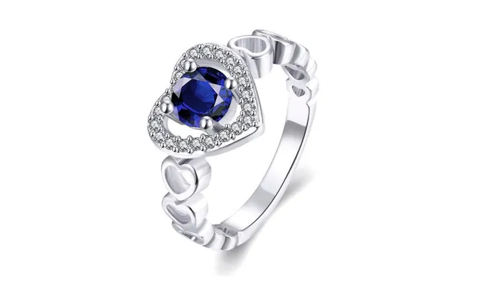 sparklingselections Rings Vintage Platinum Plated Crystal Clear Cubic Zirconia Ring 78 sparklingselections Rings Vintage Platinum Plated Crystal Clear Cubic Zirconia Ring 78