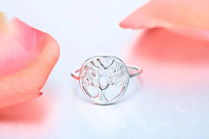 Tree Of Life Silver Plated Ring 7 sparklingselections Rings Tree Of Life Silver Plated Ring 7 sparklingselections Rings