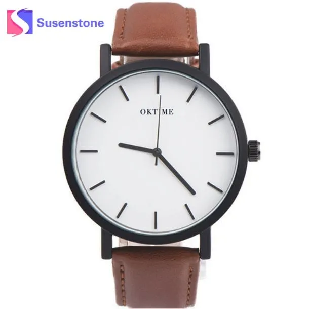 Watches sparklingselections Men Alloy Steel Dial Leather Analog Quartz Watch Watches sparklingselections Men Alloy Steel Dial Leather Analog Quartz Watch