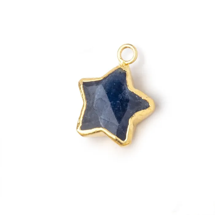 1011mm Gold Leafed Sapphire Faceted Star Focal Pendant 1 piece Beadsofcambaycom Necklaces 1011mm Gold Leafed Sapphire Faceted Star Focal Pendant 1 piece Beadsofcambaycom Necklaces