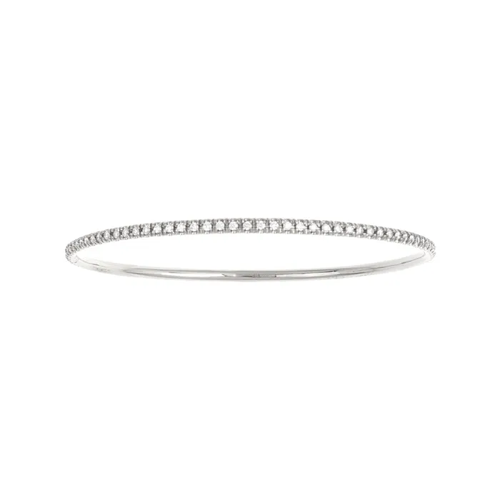 14 Karat Yellow Gold Diamond Eternity Bangle Mrs Jones Company PreStyled Sets 14 Karat Yellow Gold Diamond Eternity Bangle Mrs Jones Company PreStyled Sets