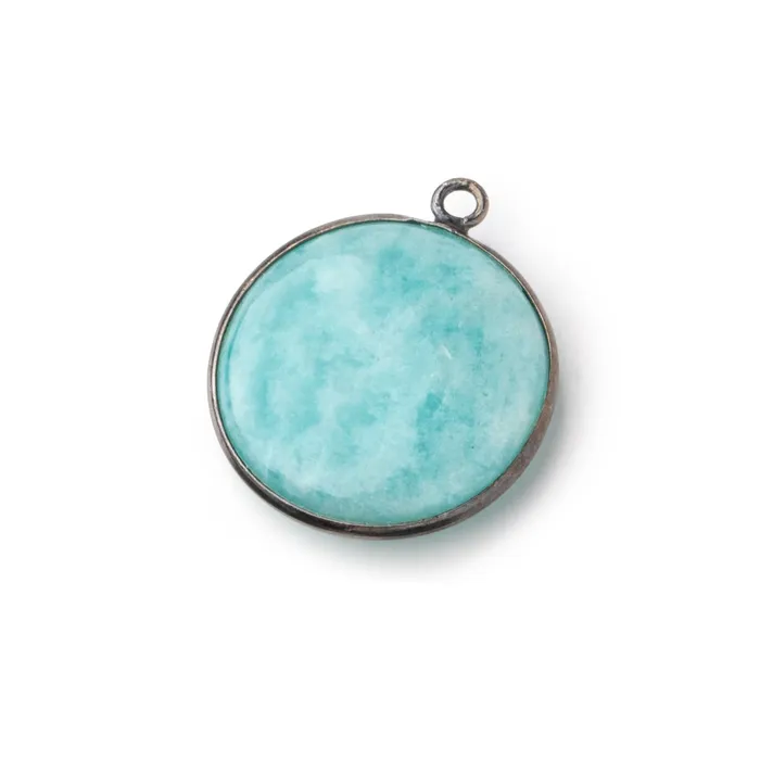 23mm Black Gold 925 Bezel Amazonite Plain Coin Pendant 1 Focal Bead Beadsofcambaycom Necklaces 23mm Black Gold 925 Bezel Amazonite Plain Coin Pendant 1 Focal Bead Beadsofcambaycom Necklaces
