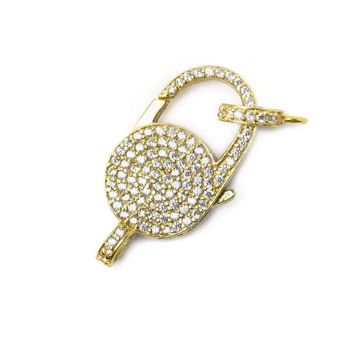 29x13mm Vermeil CZ Coin Lobster Clasp with CZ Ring 1 piece Beadsofcambaycom Rings 29x13mm Vermeil CZ Coin Lobster Clasp with CZ Ring 1 piece Beadsofcambaycom Rings