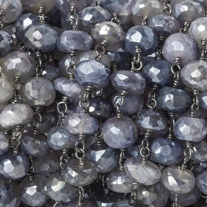657mm Silver Mystic Platinum Moonstone faceted rondelle Black Gold 925 Silver Chain by the foot 32 beads Beadsofcambaycom Rings 657mm Silver Mystic Platinum Moonstone faceted rondelle Black Gold 925 Silver Chain by the foot 32 beads Beadsofcambaycom Rings