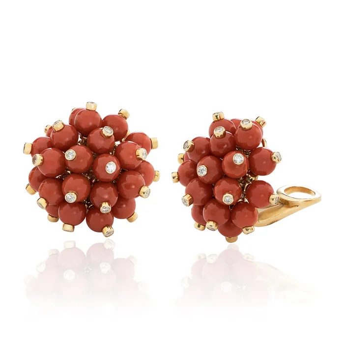 Aletto Brothers Earrings Aletto Brothers Gold Diamond Coral Bouquet Earrings Aletto Brothers Earrings Aletto Brothers Gold Diamond Coral Bouquet Earrings