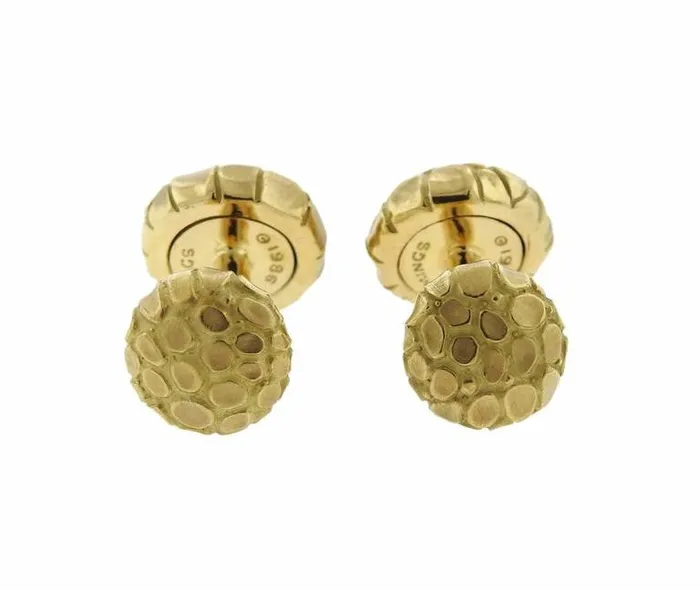 Angela Cummings PreStyled Sets Angela Cummings Gold Snake Reptile Motif Cufflinks